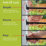 Patio Door Security Bar with Anti-Lift Lock (White) - Super Arbor