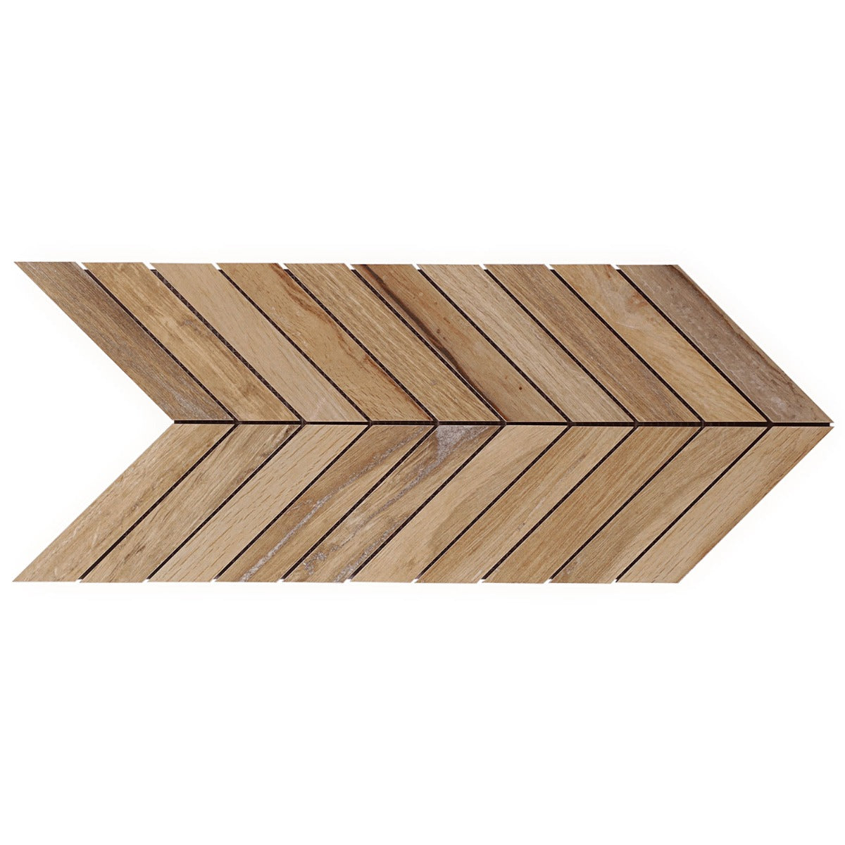 Lux Tile Eternal Birch Chevron Matte Porcelain Mosaic Tile