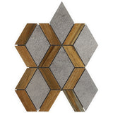 Eternal Oak Brown Diamond Matte Porcelain Mosaic Tile - Lux Tile