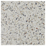 Kobe Flakes Ice White 24x24 Terrazzo Look Matte Porcelain Tile