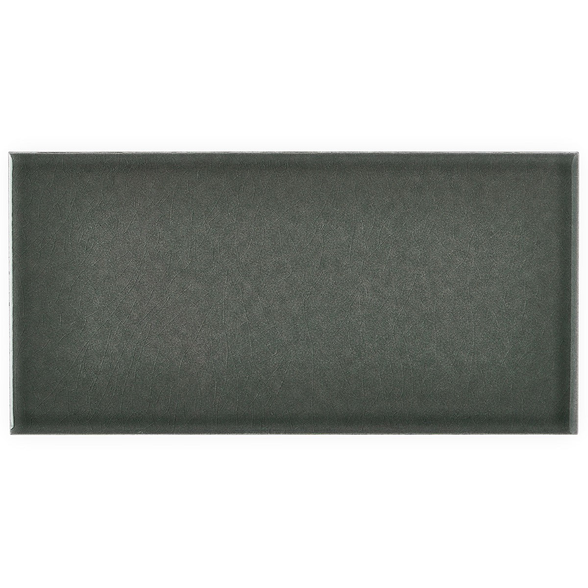 Seaside Ash Gray Crackled Glossy Ceramic Tile - 4x8