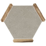 Sagon Cemento Gray 9" Hexagon Matte Porcelain Tile - Lux Tile