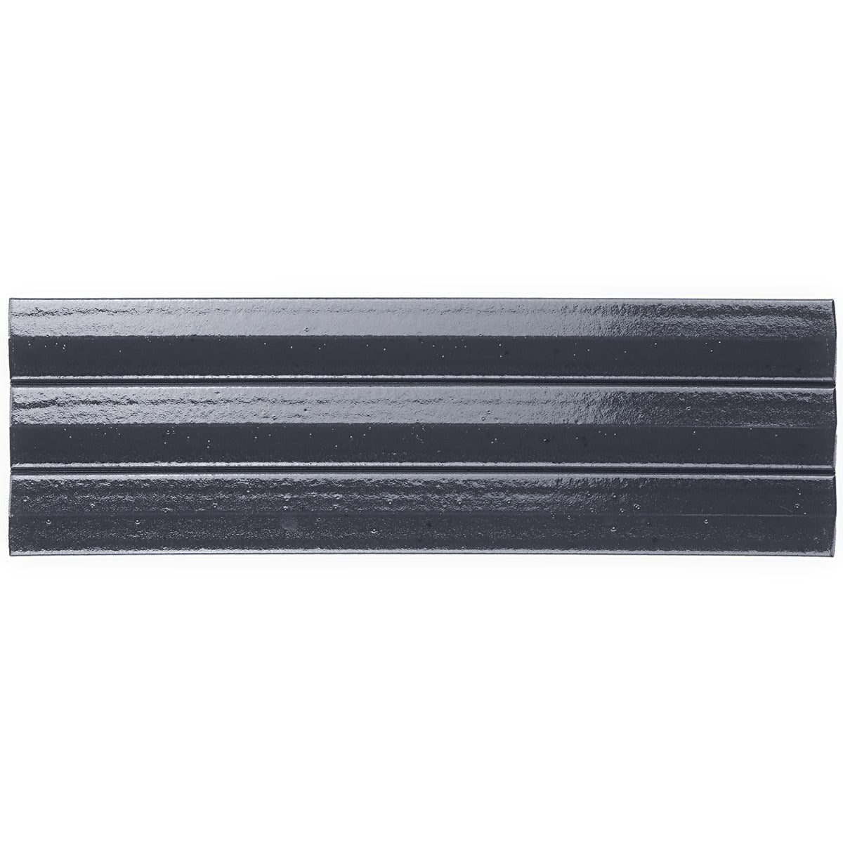 Lux Tile Ponto Metallic Gray Fluted 5x16 3D Polished Porcelain Wall Tile