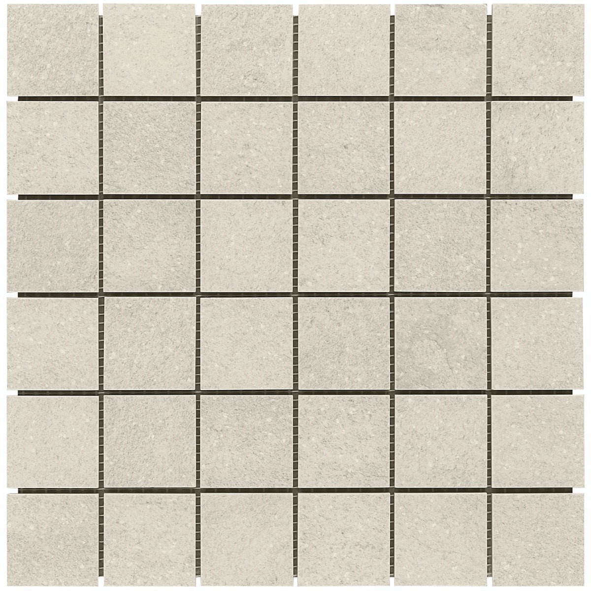 Acadia Linen White 2x2 Matte Porcelain Mosaic Tile - Durable Limestone Look