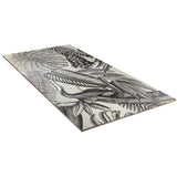 Paula Purroy Gardenia Black and White 24x48 Porcelain Tile