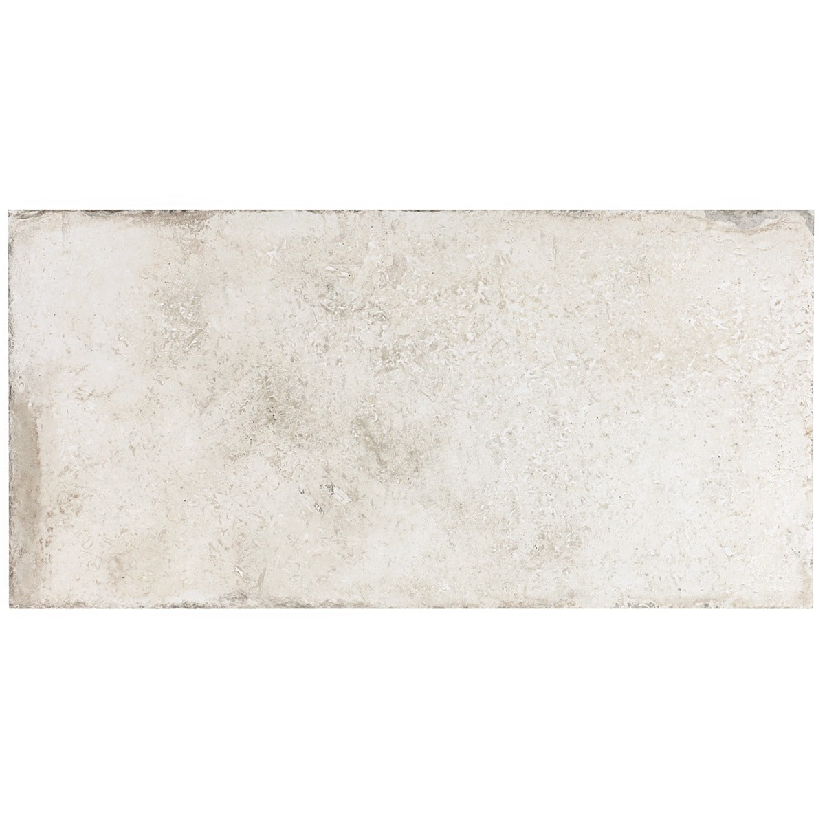 Seville Olimpia White 12x24 Matte Porcelain Tile - Travertine Look