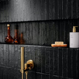 Wabi Sabi Coal Black Matte Ceramic Tile 1.5x9