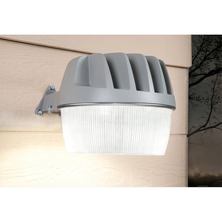 Gray Outdoor Integrated LED Area Dusk to Dawn Security Light with Built-in Photocell at 3300 Lumens, 5000K Daylight