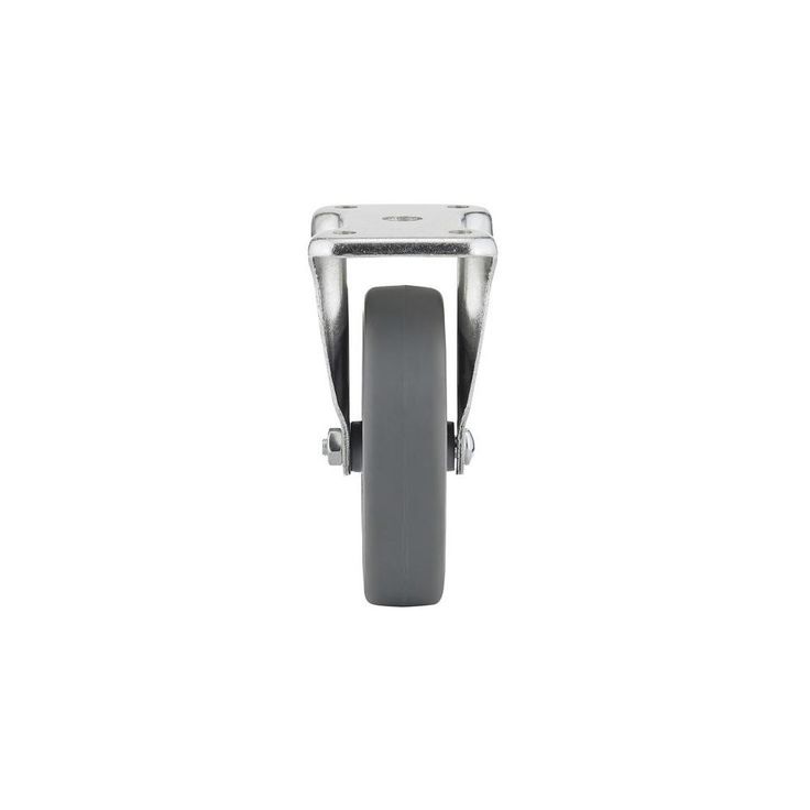5 in. Gray Fixed plate Caster, 297.7 lb. Load Rating