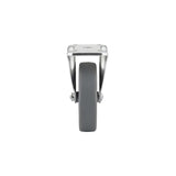 5 in. Gray Fixed plate Caster, 297.7 lb. Load Rating
