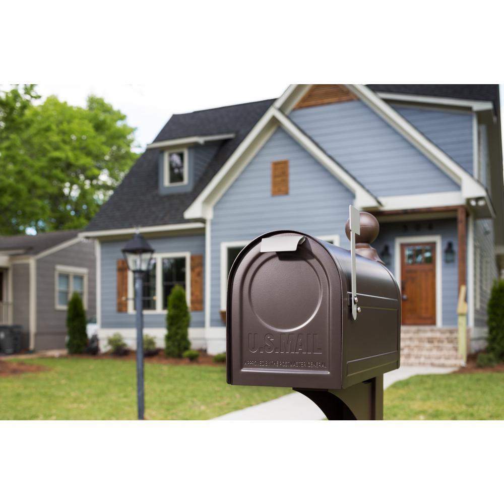 Northpointe Large, Steel Post Mount Mailbox, Venetian Bronze - Super Arbor