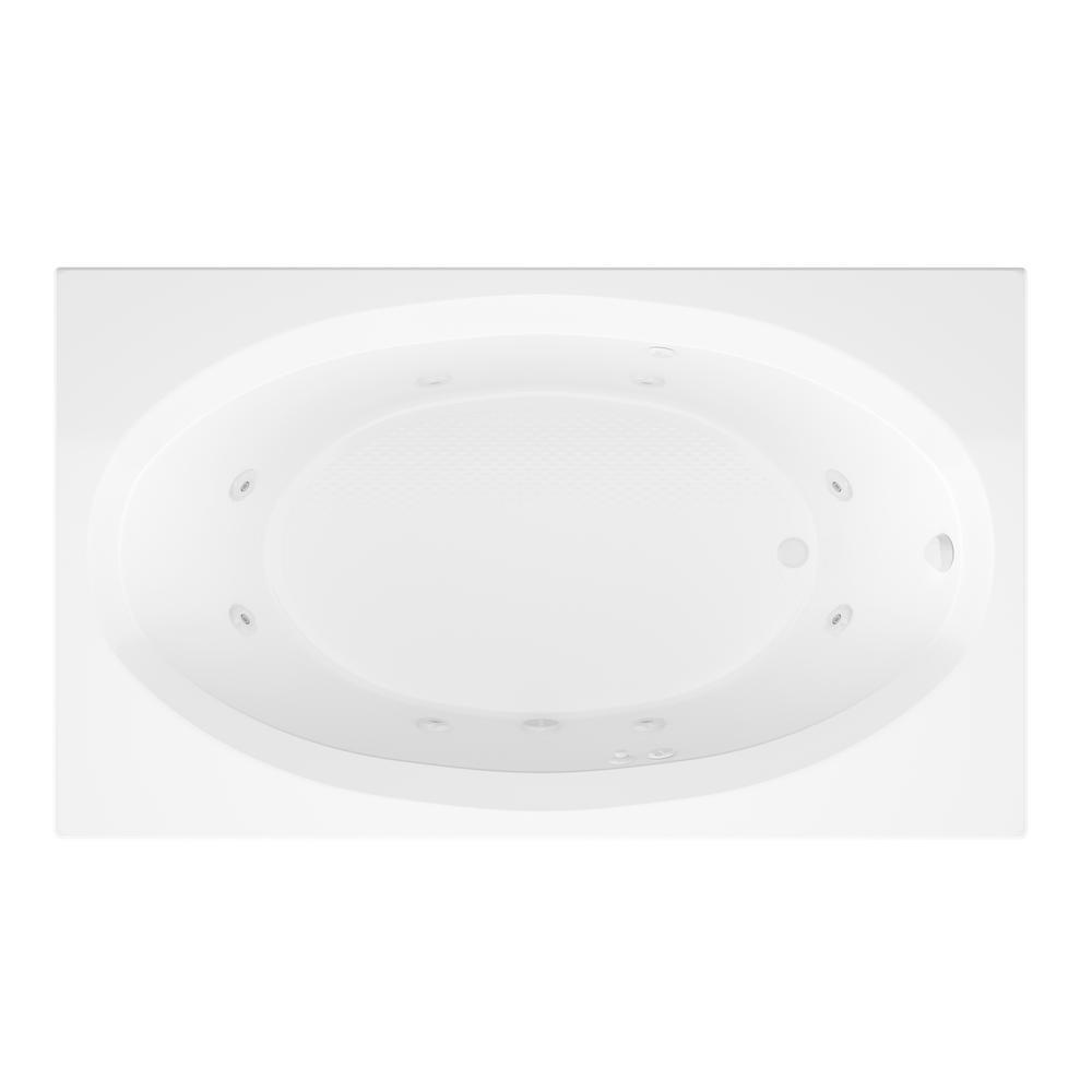 Imperial 7 ft. Rectangular Drop-in Whirlpool Bathtub in White - Super Arbor