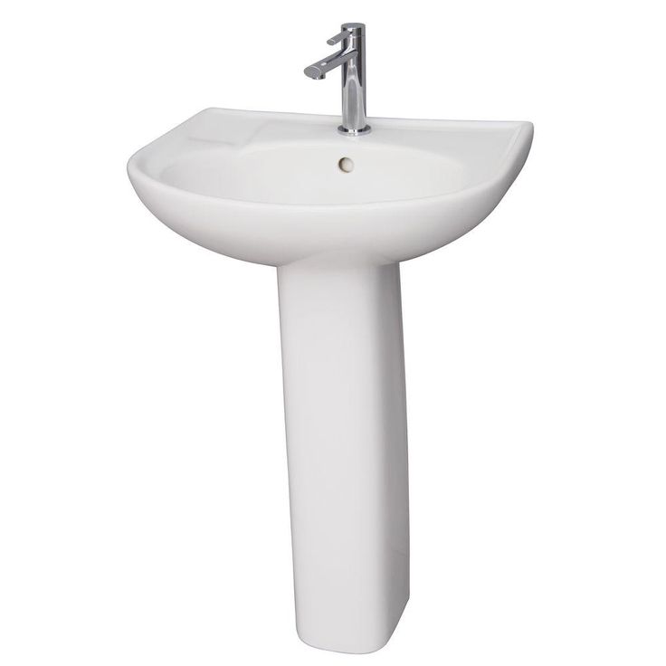 Barclay Products Cynthia 520 Pedestal Combo Bathroom Sink in White