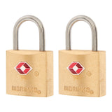 Brink's 22mm TSA Solid Brass Travel Padlock, 2-Pack