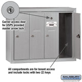 Aluminum Surface-Mounted USPS Access Vertical Mailbox with 4 Door - Super Arbor