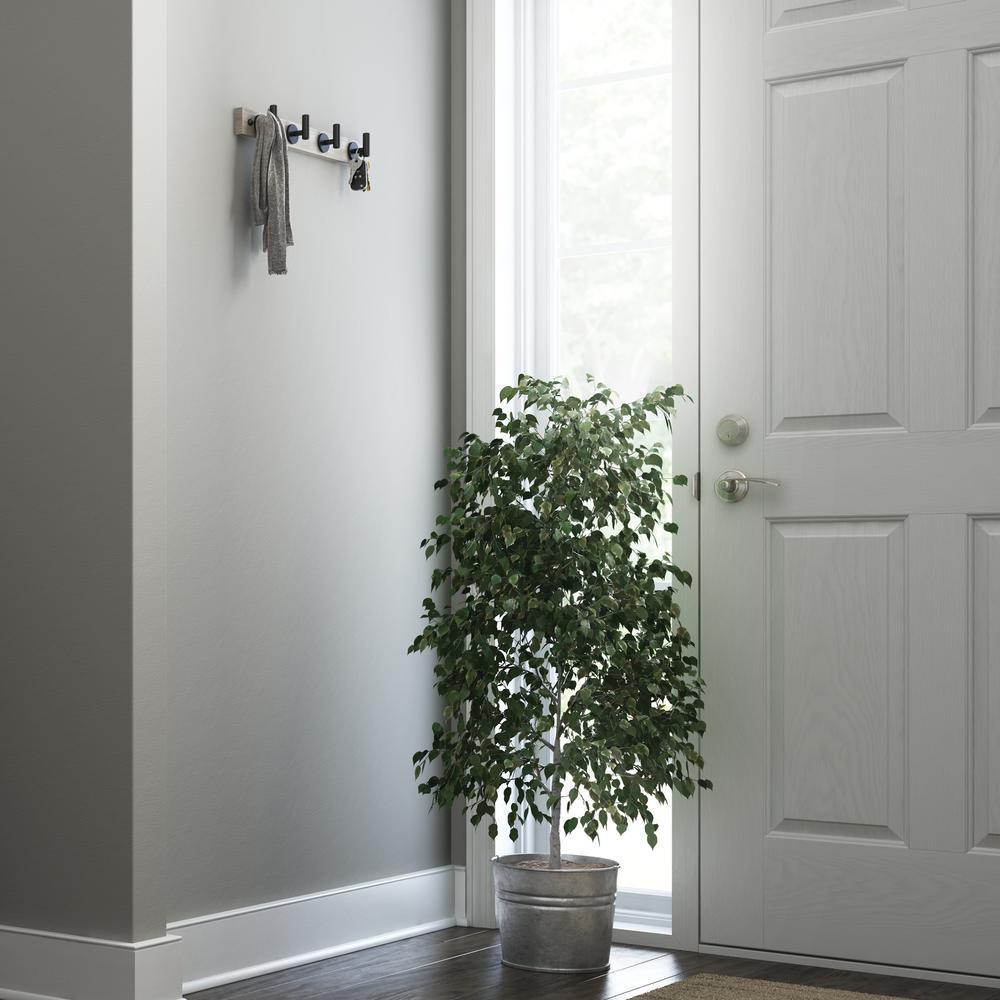 Rustic 18 in. L Gray and Black Post Hook Rail - Super Arbor