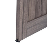 36 in. x 84 in. Taupe MDF Solid Core Bi-Parting Design Interior Sliding Barn Door with Modern Rustic Hardware Kit - Super Arbor