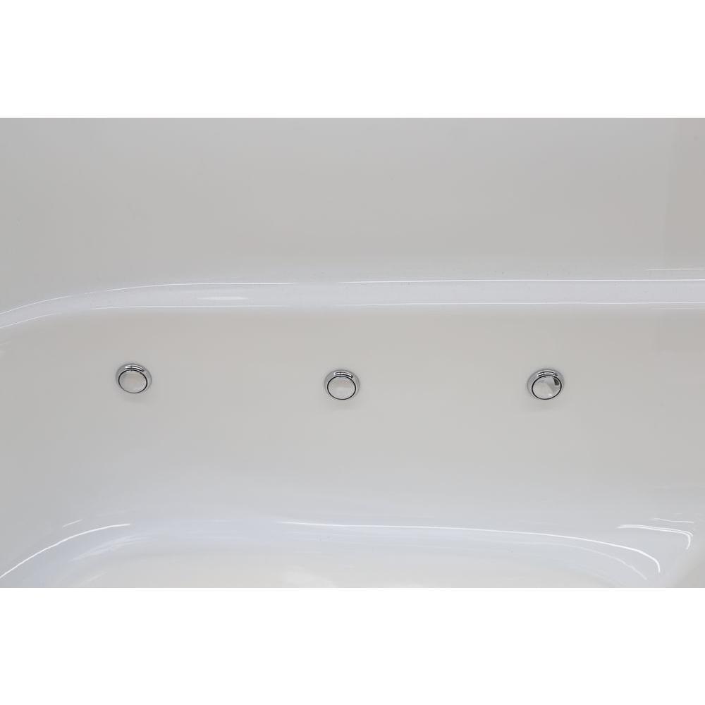 Nova Heated 5 ft. Walk-In Air and Whirlpool Jetted Tub in White with Chrome Trim - Super Arbor