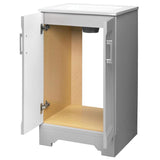 Willowridge 18-1/2 in. W Bath Vanity in Dove Gray with Cultured Marble Vanity Top in White with White Sink