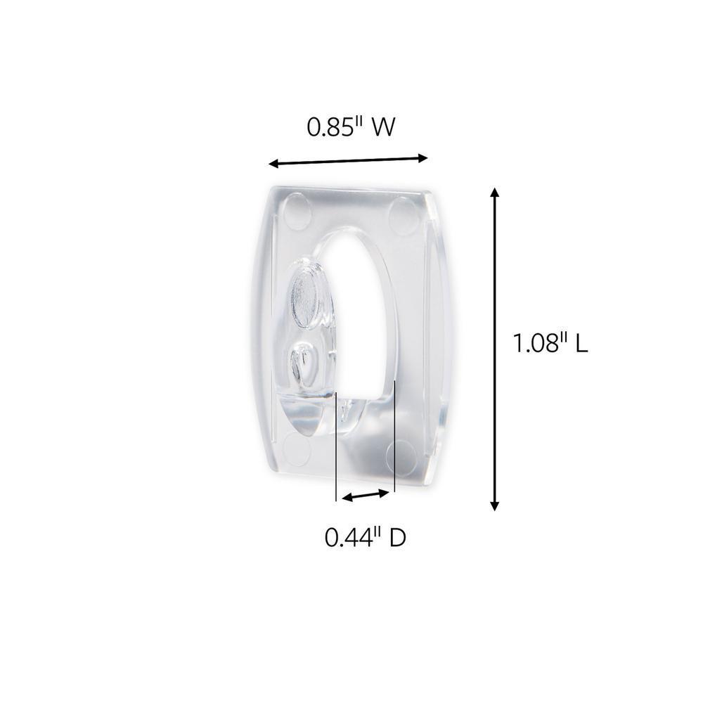 Mini Clear Hooks with Clear Strips (18-Pack) - Super Arbor