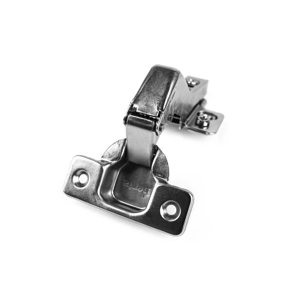 45-Degree 35 mm Full Overlay Soft Close Frameless Cabinet Hinges with Installation Screws (1-Pair) - Super Arbor