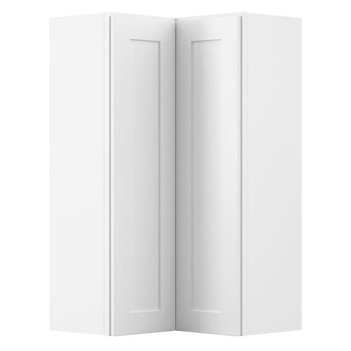 Shaker Ready To Assemble 24 in. W x 42 in. H x 24 in. D Plywood Corner Wall Kitchen Cabinet in Denver White