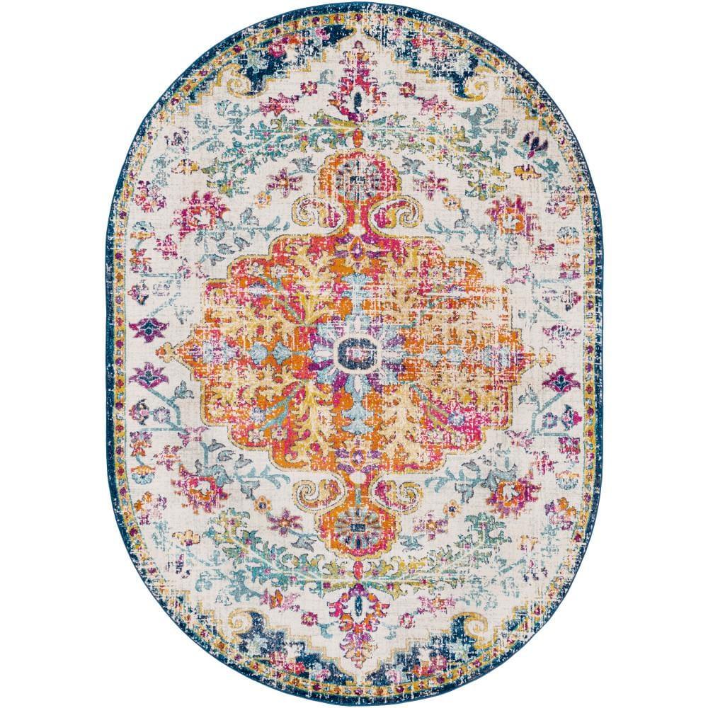 Demeter Ivory 8 ft. x 10 ft. Abstract Area Rug - Super Arbor