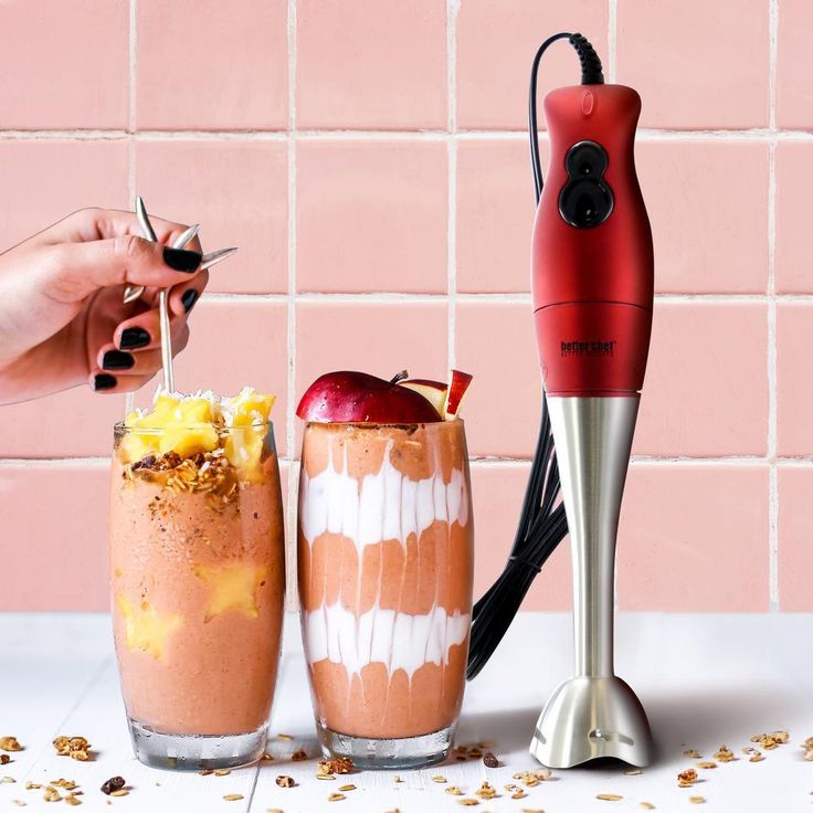 DualPro 2-Speed Red Handheld Immersion Blender