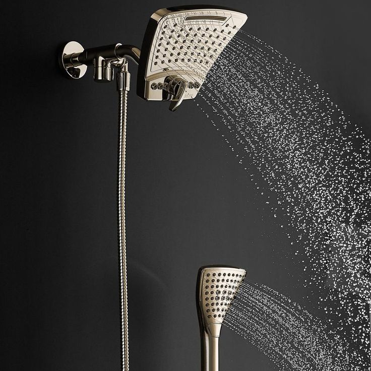 6-spray 8 in. High Pressure Dual Shower Head and Handheld Shower Head with Body spray in Brushed-Nickel