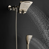6-spray 8 in. High Pressure Dual Shower Head and Handheld Shower Head with Body spray in Brushed-Nickel
