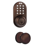 Oil Rubbed Bronze Keyless Entry Deadbolt and Door Handleset Lock with RF Remote Control and Electronic Digital Keypad - Super Arbor