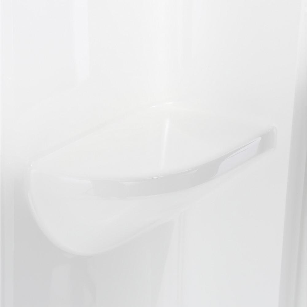 A2 8 in. x 48 in. x 74 in. 1-piece Direct-to-Stud Shower Wall Panel in White - Super Arbor