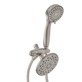 6-spray 5.51 in. Dual Shower Head and Handheld Shower Head in Chrome - Super Arbor