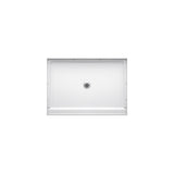 48 in. x 34 in. Single-Threshold Shower Base with Center Drain in White - Super Arbor