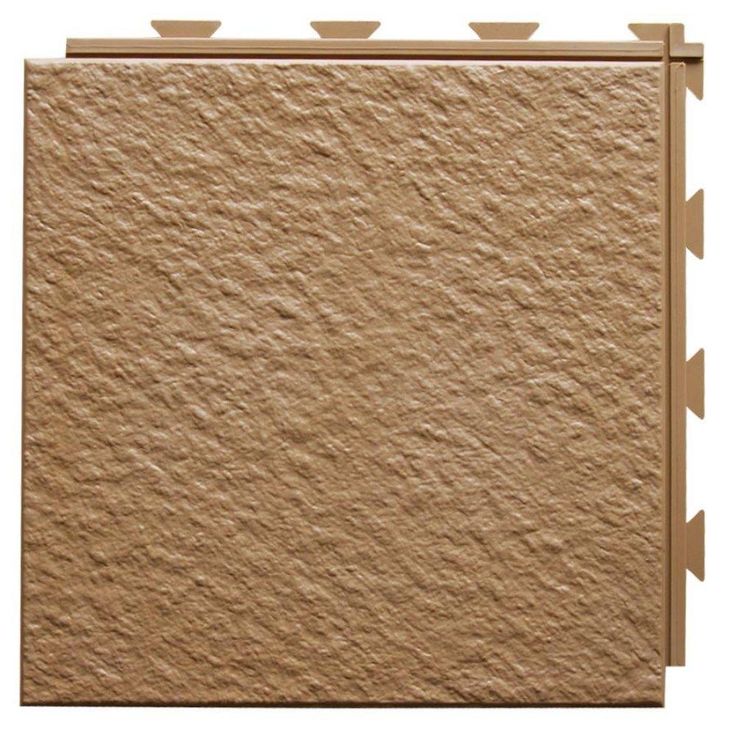 Greatmats Hiddenlock Slate Top Gray 12 in. x 12 in. x 1/4 in. PVC Plastic Interlocking Basement Floor Tile (Case of 20)