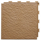 Greatmats Hiddenlock Slate Top Tan 12 in. x 12 in. x 0.25 in. PVC Plastic Interlocking Basement Floor Tile (Case of 20)