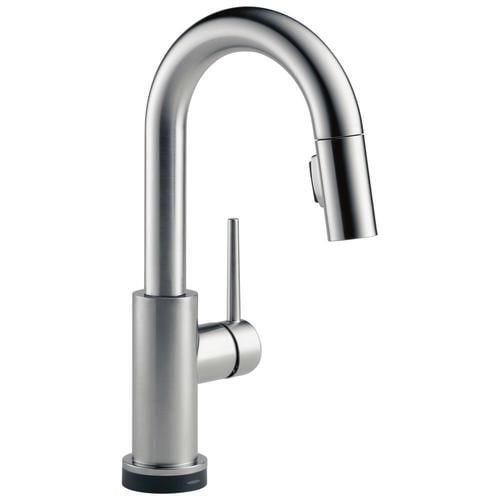 Delta Trinsic Touch2O Arctic Stainless 1-Handle Deck-Mount Pull-Down Touch Kitchen Faucet