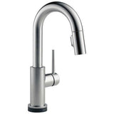Delta Trinsic Touch2O Arctic Stainless 1-Handle Deck-Mount Pull-Down Touch Kitchen Faucet