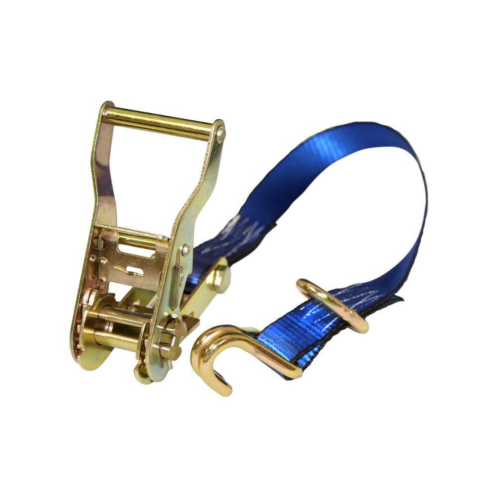1 in. x 16 ft. Ratchet Tie-Down Strap with 3000 lbs. D-Ring Hook (4-Pack) - Super Arbor