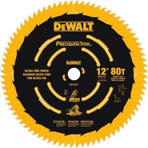 DEWALT Precision Trim 12-in 80-Tooth Carbide Miter Saw Blade