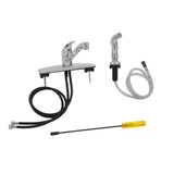 Swift Install All-in-One Drop-In Stainless Steel 33 in. 4-Hole Double Bowl Kitchen Sink Kit - Super Arbor