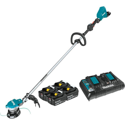 Makita 18-Volt X2 (36-Volt) LXT Lithium-Ion Brushless Cordless String Trimmer Kit with Four 5.0 Ah Batteries - Super Arbor