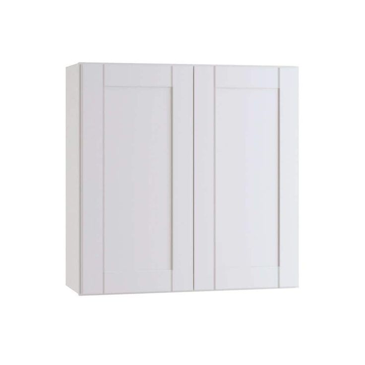 Home Decorators Collection Washington Vesper White Plywood Shaker Assembled Wall Kitchen Cabinet Soft Close 30 in W x 12 in D x 36 in H