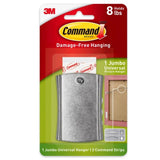 3M Command Silver Picture Hanger, Jumbo Universal, 8 lb Capacity, 1 Pack