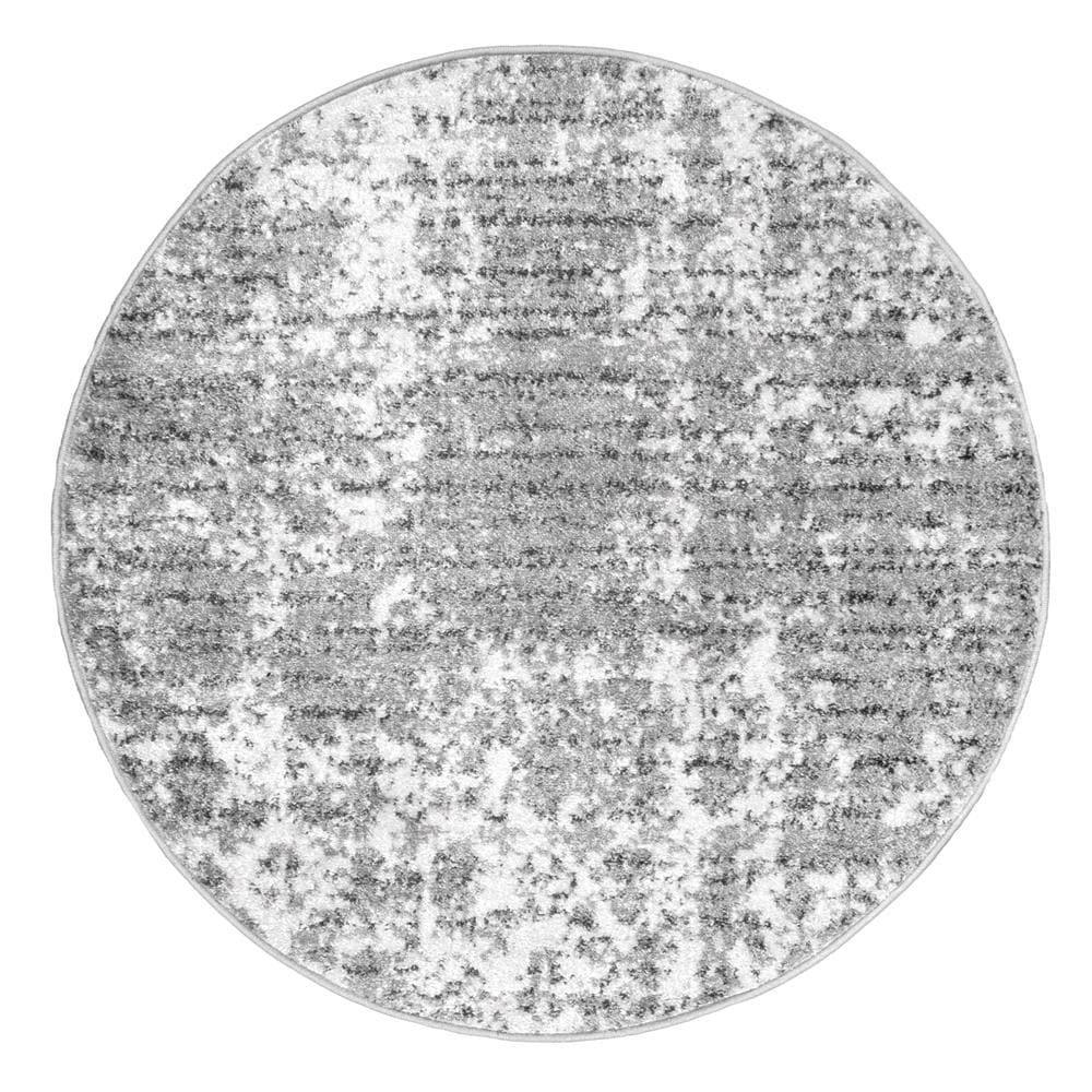 Deedra Misty Contemporary Gray 8 ft. x 10 ft. Area Rug - Super Arbor
