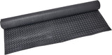 Rubber-Cal "Diamond-Plate" Rubber Flooring Rolls, 3 mm x 4 ft x 4 ft, Black