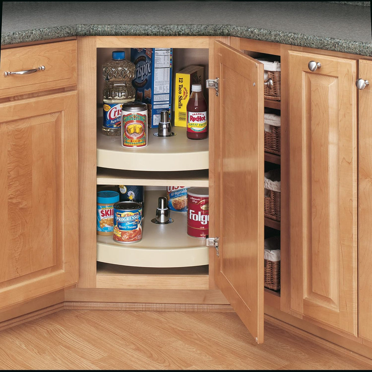 Rev-A-Shelf 24 in. Almond Polymer Full Circle Lazy Susan with Bottom mount