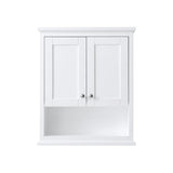 Wyndham Collection Avery 25-in W x 30-in H x 9-in D White Bathroom Wall Cabinet