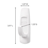 3M Command Large Utility Hooks, White, Damage-Free Indoor Organization, 6 Hooks