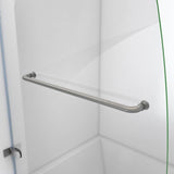 DreamLine Aqua Uno 34 5/16 in. W x 58 in. H Frameless Hinged Tub Door, Brushed Nickel